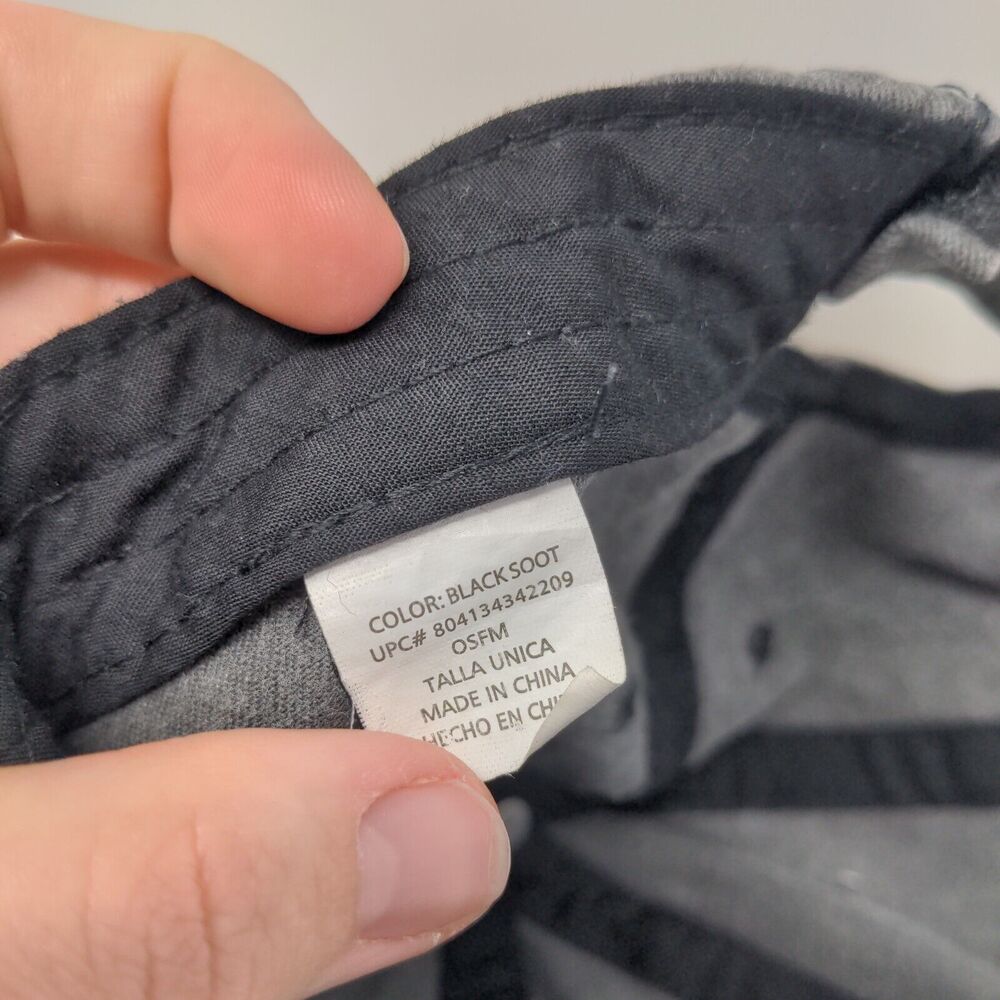 Unbranded Strapback Hat Solid Gray Black Soot Osf… - image 8